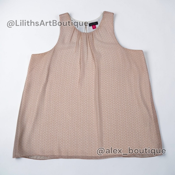 Vince Camuto Pleated Front Sleeveless Shell Top Peach Size M (L026) - Picture 4 of 9
